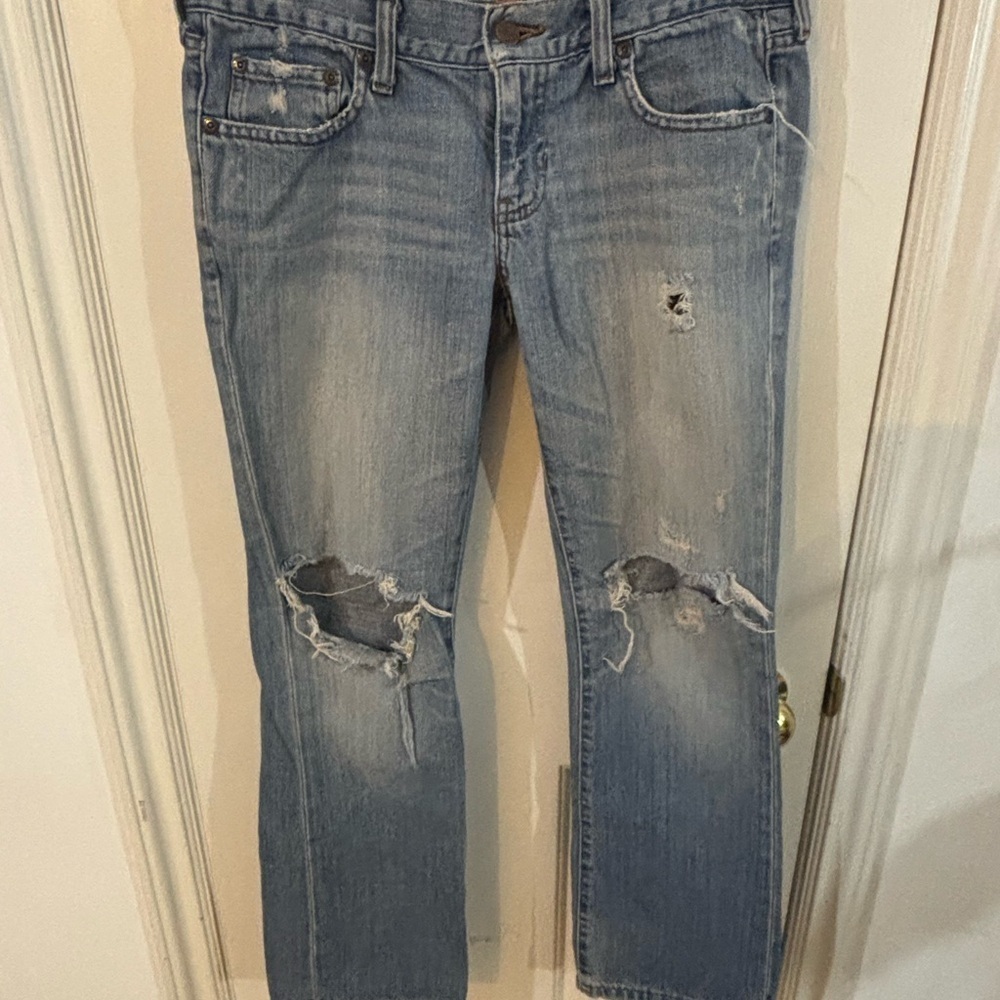 Abercrombie & Fitch Light Blue jean with rips * accepting offers